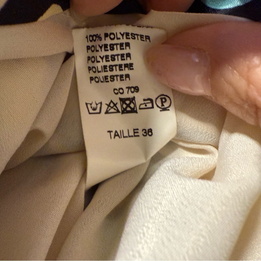 Edward Achour Paris 100% Silk Seahorse Skirt Pockets Made in France Size 36/2 - Picture 9 of 11